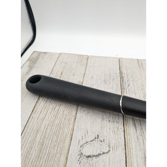 OXO Hard Black Nylon Turner Slotted Spatula 14 1/2" Holes - Picture 4 of 7